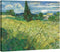 Wieco Art Modern Abstract Giclee Canvas Prints Wall Art Green Field 1889 by Van Gogh Famous Oil Paintings Reproduction Artwork Stretched and Frame...