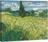 Wieco Art Modern Abstract Giclee Canvas Prints Wall Art Green Field 1889 by Van Gogh Famous Oil Paintings Reproduction Artwork Stretched and Frame...
