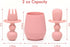 Baby Utensil Set (3 pcs) - Self Feeding Spoons and Tiny Cup - Silicone & BPA Free - Baby-Led Weaning (BLW) Supplies - Ages 6+ Months - Pink Baby C...