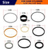 1543273C1/G109423 Hydraulic Cylinders Seal Kit Fits for Case Backhoe Loader Cylinder Universal Repair Packings (Rod 2” & Bore 4”) 10 PCS/Kit...