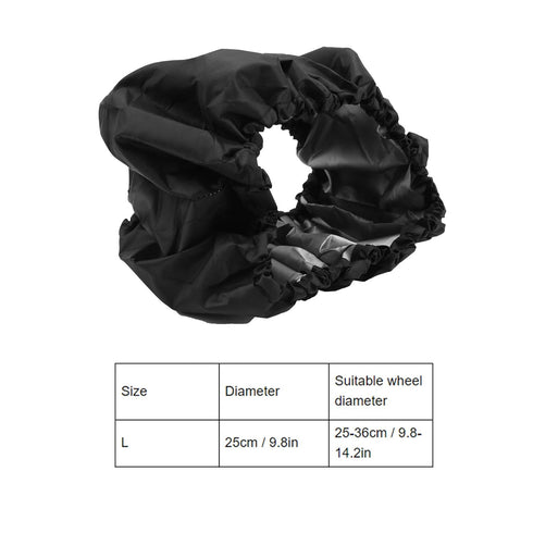 4 Pcs/Set Stroller Wheel Protection Covers Black Wheelchair Tire Protector for Child Kid Baby Stroller Jogger Wheels Protection Covers(L)...