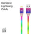 LAX Gadgets USB A to Lightning Cable - Apple MFI Certified Rainbow Lightning Cable Fast Charging Cable for Latest iOS Including iPhone,iPad, iPod ...
