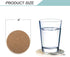 Lahome Marble Pattern Coasters - Round Drinks Absorbent Stone Coaster Set with Ceramic Stone and Cork Base for Kinds of Mugs and Cups (Blue, Set o...