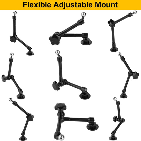 Truck Phone Stand 10" Length Arm for 3.5~7.5" iPhone/HTC/LG/Nexus/Huawei/Smartphones,Fit for Truck/Car/Vehicles/Boat,Multi-Angle Adjustable Alumin...