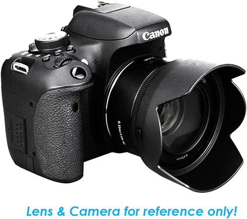 Fotasy Dedicated Flower Bayonet Lens Hood for Canon EF 50mm f/1.8 STM Lens, Canon 50mm 1.8 STM Lens Hood, Replacement of Canon ES-68 II Lens Hood,...