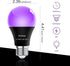 LED Black Light Bulbs 4 Pack, A19 9W UV Black Light Replace Up to 100W, 120V E26 Base Black Lights UVA Level 385-400nm, Glow in The Dark for Body ...