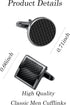 2 Pairs Classic Tuxedo Cufflinks for Men Bridegroom Flat Square Round Knot Cuff Links For Business Wedding Silver Black Tone...
