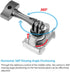 Aluminum Buckle Clip Basic Base Mount+Hand Tighten Screw with 360 Degree Rotate & Lock Protector, Perfect for GoPro Clip mounts & Replace The Plas...