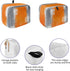 Toaster Dust Cover with Pockets, Orange and Grey Abstract Art Texute Soft Washable 2 Slice Toaster Cover, Dust-proof Cover for Small Appliance Cov...