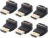 VCE HDMI 270 Degree Adapter 6-Pack, Right Angle HDMI Adapter Male to Female L-Shape Connector with 4K@60Hz, 3D for TV Stick, HDTV, PC...