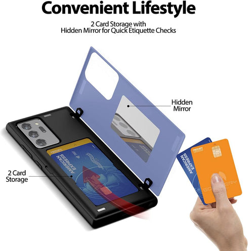 GOOSPERY for Samsung Galaxy Note 20 Ultra 6.9"(2020) Card Holder Wallet Case, Easy Magnetic Door Closure Protective Dual Layer Bumper Phone Back C...