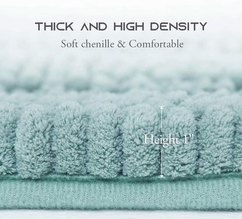 NICETOWN Bath Mats Shower Rugs Slip-Resistant Extra Absorbent Soft and Fluffy Thick Bath Mats, Non-Slip Microfiber Shag Floor Mats, Dry Fast Water...