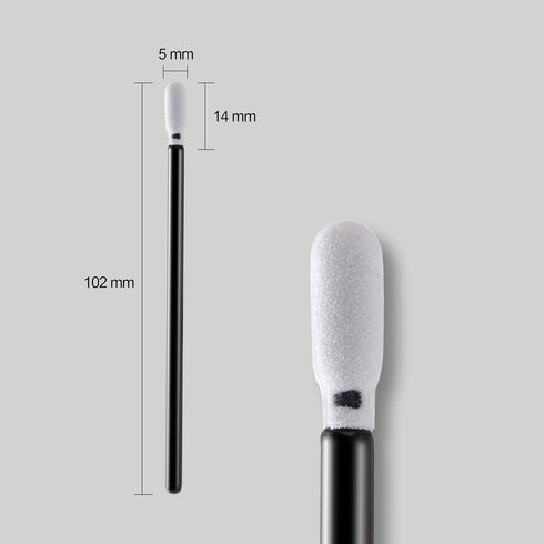 Foam Cleaning Swab Sticks (200pcs 3.4mm Head Width Round Foam Tips, Black) Cleanroom Cleaning Swab Sponge Stick for Inkjet Printer, Camera (C709BL...