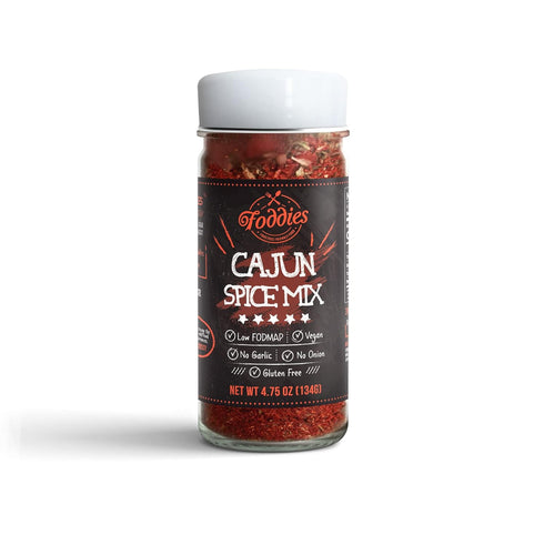 Foddies Cajun Spice Mix, Low FODMAP Seasoning, Gluten Free, No Onion No Garlic, Vegan, Plant Based, IBS Friendly...
