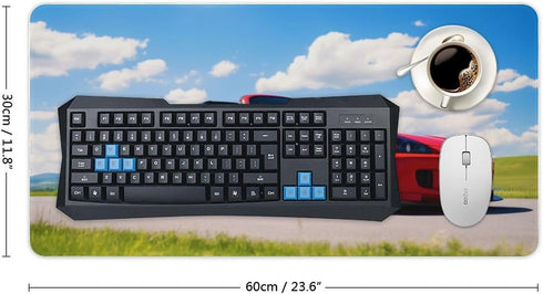 Large Mouse Pad Gaming Cool S2000 Jdm Red Sport Car Desk Mat Long Big Mousepad Extended Keyboard Computer Pad Office Desk Organizers and Accessori...