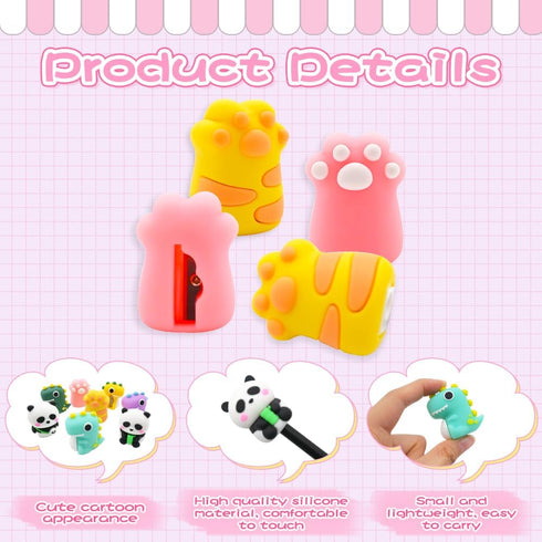8PCS Pencil Sharpeners, Cute Pencil Sharpener for Kids, Kawaii Pencil Sharpeners Manual, Handheld Pencil Sharpener, Creative Cartoon Pencils Sharp...