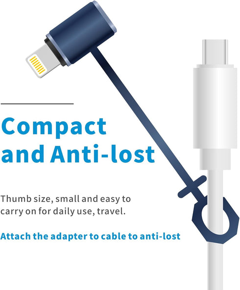 2 Pack 30W USB C to Lightning Adapter Type C to 8 Pin Converter, Android to iPhone Adaptor - Compatible with Lightning for iPhone 14 13 12 Pro Max...