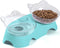 MILIFUN Cat Bowls, Cat Food Bowls Elevated Tilted, Anti Vomiting Kitty Bowls for Puppy and Bunny, Orthopedic Cat Bowls for Indoor Cats.(Blue)...