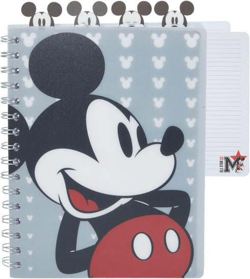 Innovative Designs Disney Mickey Mouse Journal Notebook, Spiral Bound, 96 Lined Pages, 8 x 7 inches, Grey...