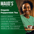 Maud's Organic Peppermint Tea Pods, 24 ct, Recyclable Single Serve Pods – 100% Gourmet Blended Tea Leaves, Compatible with Keurig K Cups Maker...