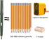 Forever Pencils, 6ct Magic Infinity Pencils with Eraser, Inkless Never Sharpen Everlasting Eternal Pencil with 6 Replacement Nib for Writing Drawi...