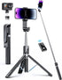 Selfie Stick Phone Tripod with Remote, Portable 5 in 1 Selfie Stick Phone Tripod, Wireless Selfie Stick Tripod for Cell Phone Compatible with iPho...