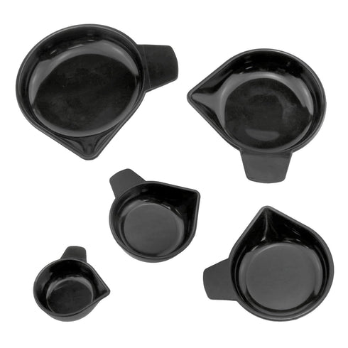 Weighing Pan Narrow Spout Plastic Scale Tray 5 Sizes Black Weighing Liquid Powder, etc. Lab Equipment -1 Set...