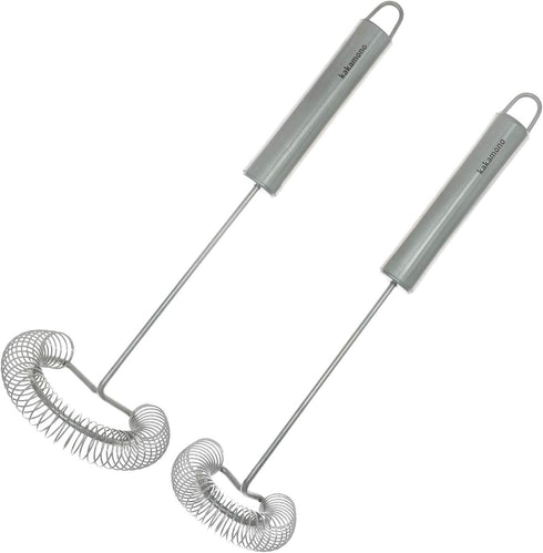 2pcsSet Egg Beater Stainless Steel Spring Egg Whisk, Kitchen Milk Egg Beater Whisking,Beating,Magic Hand Held Sauce Stirrer Frother…...