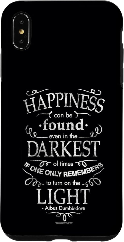 iPhone XS Max Harry Potter Happiness Quote Case...