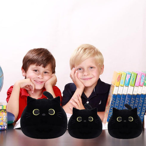 Mini Cat Stuffed Animal Cute Cat Plush Doll Toy Gift for Girls Boys Christmas 3 Pieces (3 zhiblack cat)...