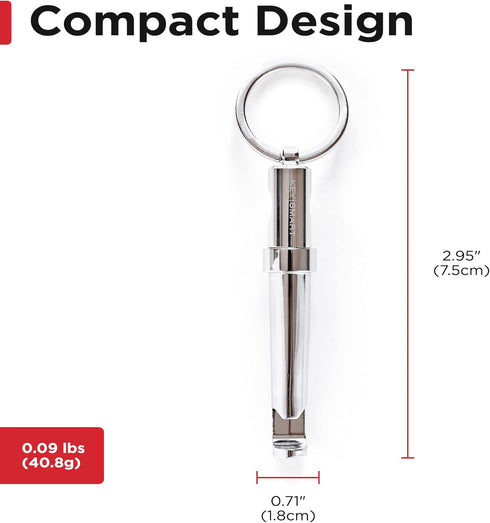 KeySmart CorkSmart - 2-in-1 Keychain Wine Opener and Bottle Opener, the Ultimate Dual Bottle Opener and Wine Bottle Opener Corkscrew Keychain Acce...