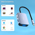 BENFEI USB C HUB 4in1, USB Type-C to HDMI VGA Adapter, USB C to USB Adapter, USB Type-C Power Delivery, Compatible with iPhone 15 Pro/Max, MacBook...