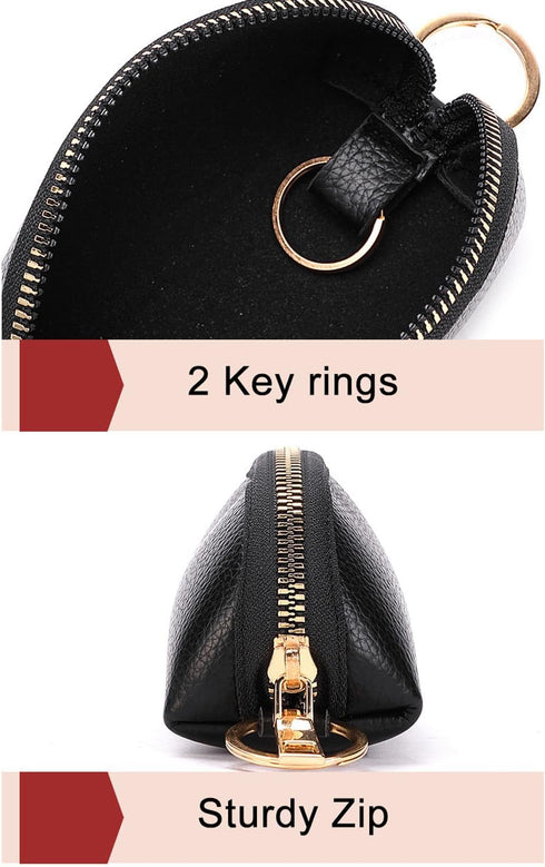 Earphone Case Airpods 1st 2nd Generation Cover Earbuds Cable Organizer Key Lipstick Pocket Money Charger Gadget Storage Small Bag Orange PU with Z...