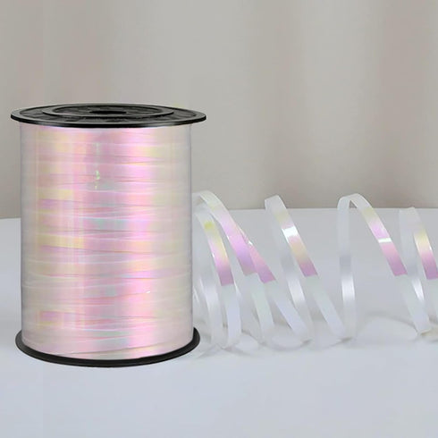 500 Yard White Curling Ribbon,Iridescent White Ribbon,3/16" Ribbon, Balloon Ribbon, Balloon String, Craft Decor Ribbon,for Florists, Flowers Decor...