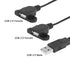 SinLoon USB 2.0 Charging Cable USB 2.0 Y Splitter USB 2.0 Male to Dual USB Female Panel Mount Charging Cable for Wine Cabinet, Hotel,Furniture, In...