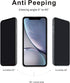 Cell Phone Tempered Glass Privacy Screen Protector(Black,2 Pack),Compatible iPhone 11/XR 6.1" Screen HD Clarity 3D Touch 9H Hardness Anti-Spy Anti...