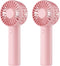 2Pack Mini Handheld Fan, Powerful Portable Fan 3 Speeds, USB Rechargeable Small Hand Fan, Personal Fan Battery Operated, Cute Makeup Eyelash Fan f...