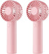 2Pack Mini Handheld Fan, Powerful Portable Fan 3 Speeds, USB Rechargeable Small Hand Fan, Personal Fan Battery Operated, Cute Makeup Eyelash Fan f...