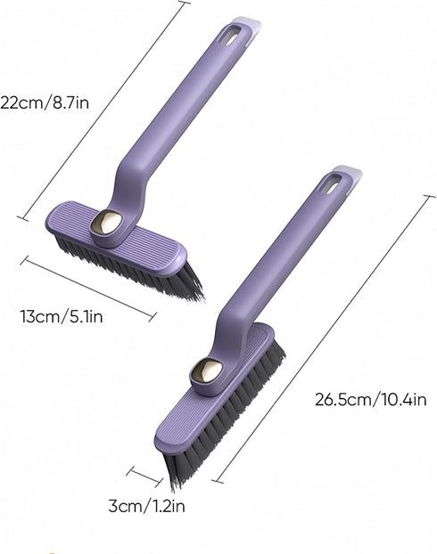 2Pcs Multi-Function Rotating Crevice Cleaning Brush,Household 360-Degree Rotating No Dead Corners Hard Bristle Brush,V Shape Grout Cleaner Brush,f...