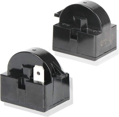 Reyhoar 2 Pcs QP2-4.7/ QP2-4R7 4.7 Ohm Refrigerator PTC Start/Starter Relay Replacement Part for Mini Fridges and Coolers (1 Pin)
