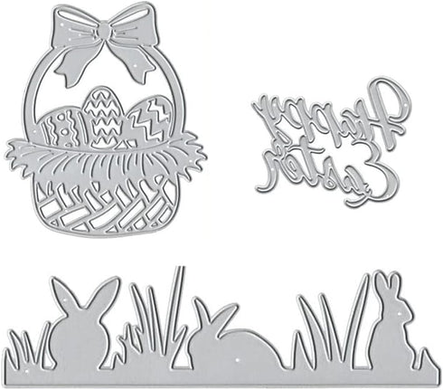 Easter Egg Die Cuts for Card Making,Basket Cutting Dies Easter Embossing Template for Scrapbooking DIY Cards Album Crafts Supplies Decorations...