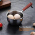 Butter Warmer Pot?Inside with clear scale Small Saucepan with Heat Resistand Wooden Handle and Dual Pour Spout Stainless Steel Small Milk Saucepan...