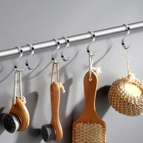 Heavy Duty S Hooks,Stainless Steel S Shaped Hook for Hanging Pots and Kitchenware, Utensils,Clothes, Bags, Cups,Towels, Plants-3.7 inch,8 pack...