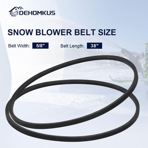 408007 532408007 Snowblower Auger Drive Belt Compatible with AYP PP1150E27 PP208E24 PP208EPS24 Snowblowers (5/8" x 38")...