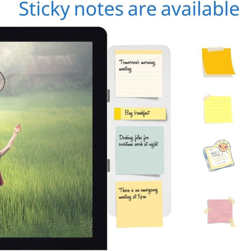 Monitor Memo Board, 2 pcs Magnetic Whiteboard Memo Board for Desktop, Dry Erase Memo Board with 3 pens...