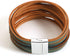 Handmade Layered Leather Bracelets Wrap for Women Stackable Chunky Colored Men Cuff Bracelet Wristband Bangle Gifts...