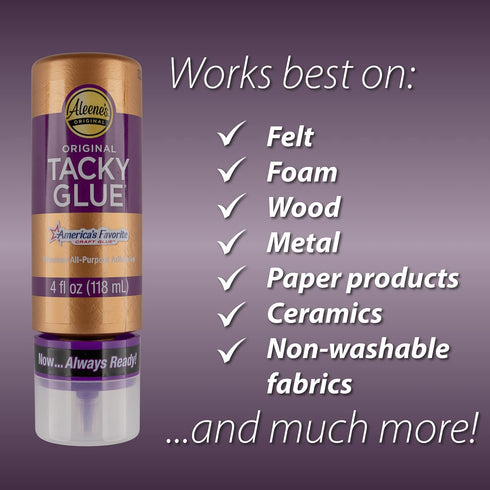 All Purpose Tacky Glue – Dries Clear– 4 OZ – Single...
