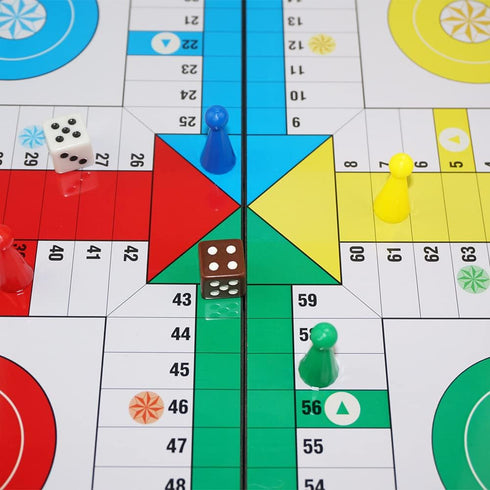 Ludo Game Board Set -9.5”, Magnetic Folding Travel Classic Strategy Game for Kids and Adults (Right Angled)...