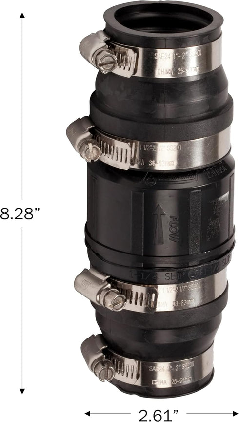 Red Lion 14942901 SCV114 1-1/4-Inch and 1-1/2-Inch ABS Vertical Sump Pump Check Valve, Black...