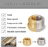 Nickel Plated Brass Reducer Faucet Adapter G 1/2 Male to 3/8 Female Compression Hose Fitting Water Supply Line Adapter for Kitchen Bathroom Plumbi...